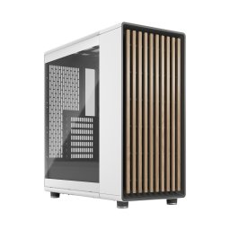 Carcasa PC FRACTAL DESIGN North Chalk White TG Clear Tint, ATX Mid Tower, Panou lateral sticla, Panou frontal lemn