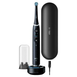 Periuta de dinti electrica Oral-B iO Series 10 Stardust, Bluetooth, Curatare 3D, Inteligenta artificiala, 7 moduri, Negru