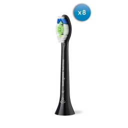 Rezerve periuta de dinti electrica Philips Sonicare Optimal White HX6068/88, 8 bucati, Negru