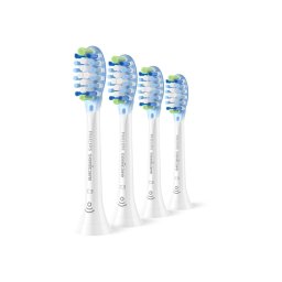 Rezerve Philips Sonicare Plaque Defence HX9044/87, pachet de 4 capete de periere, Standard, click-on, sincronizarea modurilor BrushSync, Alb