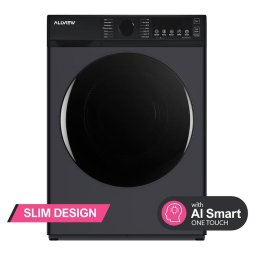 Masina de spalat rufe Allview Sensy W800, Super SLIM, 8 KG, 1200 RPM, Motor Inverter, Clasa A, Smart One Touch AI, Motor Inverter, Gri