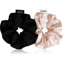 GLOV Scrunchies M Elastice pentru par Sparkling Wine/Black 2 buc