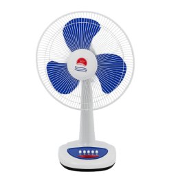 Ventilator de birou 16 inch cu 3 pale alb/albastru 4 trepte de viteza FT 40