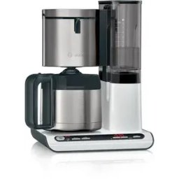 Cafetiera Bosch TKA8A681 Styline Coffee maker, Argintiu/Alb 1100 W 1.1 litri