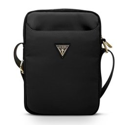 Geanta Guess 10 inch Nylon Triangle Logo, culoare negru, design premium