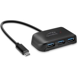 USB SNAPPY EVO, 4 porturi, tip C la USB 3.0, USB 3.1 Gen 1, USB 3.2 Gen 1 (5 Gbit-s), negru
