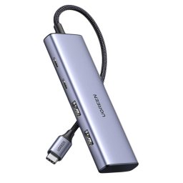 USB-C - 2 x USB-A / 2 x USB-C 20 cm CM473 Gri