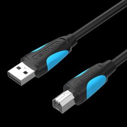Cablu adaptor Vention, USB B (T) la USB A (T), 8m, 480 Mbps, PVC, negru, "VAS-A16-B800" (timbru verde 0.18 lei) - 6922794732605