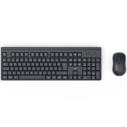 Tastatura WKM-100 set tastatura+mouse Wireless, Batteries, QWERTY, Negru