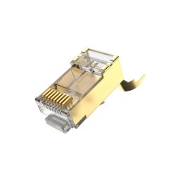Mufa RJ-45 FTP Vention, Cat. 8, 10 buc per set, auriu, "IDHR0-10" (include timbru verde 0.03lei) - 6922794746411