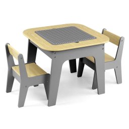 Scaun de masa Children's table and chair Milly Mally Olaf Blocks Dark Grey