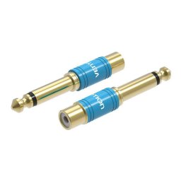 Adaptor audio Vention, de la RCA (M) la RCA (T) 6.5mm, conectori auriti, lungime 59.2mm, , albastru, VDD-C03 (timbru verde 0.08 lei)