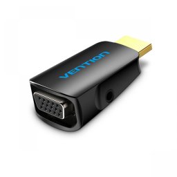 Convertor video Vention, HDMI(T) la VGA (M) si Jack 3.5mm (M), rezolutie maxima 1080p la 60 Hz, conectori auriti, invelis ABS, negru, AIDB0 (timbru verde 0.03lei) - 6922794744332