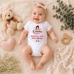 Body bebe personalizat , zEroina mea , mamica mea pentru totdeauna, , model cadou emotionant