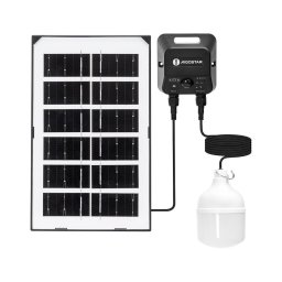 Lustră LED solară cu senzor Aigostar LED/35W/12V 3000 mAh 6500K d. 10 cm