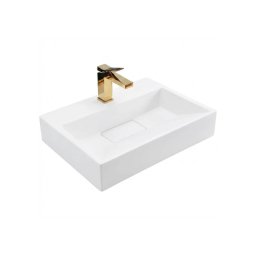 REA-U8900 - Lavoar GOYA 37x50 cm pentru blat, din compozit, alb mat