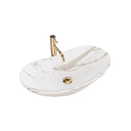 REA-U8598 - Lavoar pentru blat ROYAL 36 x 60,5 cm, ceramică/decor marmură