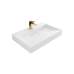 REA-U8902 - Lavoar pentru blat GOYA 46x70 cm conglomerat/alb mat