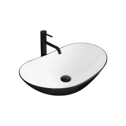 REA-U6600 - Lavoar pentru montare pe blat ROYAL 36 x 62,5 cm, ceramică, alb/negru