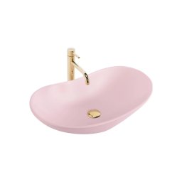 REA-U6374 - Lavoar ROYAL pentru blat, 35,5 x 61,5 cm, ceramică, roz mat