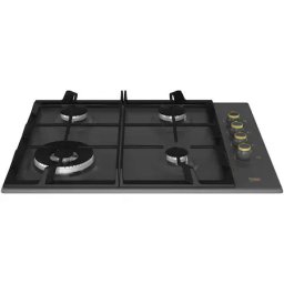 Plita pe gaz Beko HIGG64125SAR | 4 arzatoare, gratar fonta, aprindere electrica, wok