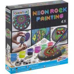 Set creativ - Pictura pe pietre (neon)