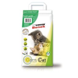 BENEK Super Corn Cat Asternut igienic pentru litiera, cu miros de iarba proaspata 25 l x 2 (50 l)