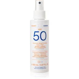 Korres Yoghurt Sunscreen lotiune protectoare pentru plaja pentru fata si corp SPF 50+ 150 ml