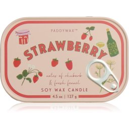 Paddywax Bistro Tin Strawberry lumânare parfumată în placă 127 g