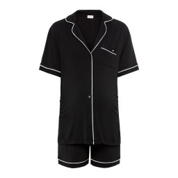 LASCANA Pantaloni scurți negru / alb