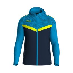 JAKO Geacă sport bleumarin / albastru deschis / galben neon