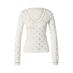 GUESS Pulover 'Rosie' crem / auriu / argintiu