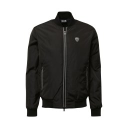 EA7 Emporio Armani Geacă de primăvară-toamnă negru / alb murdar