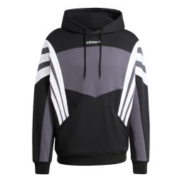 ADIDAS ORIGINALS Bluză de molton 'Santiago' gri închis / negru / alb