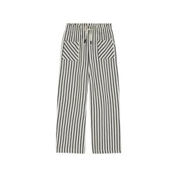 WE Fashion Pantaloni albastru închis / alb