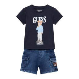 GUESS Set bleumarin / albastru deschis / ombră / alb