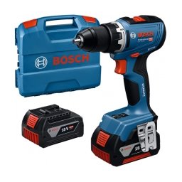 Bosch - GSR 18V-65 - Masina de gaurit si insurubat cu 2 acumulatori, Li-Ion, 18 V, 4 Ah, 63 Nm, valiza plastic
