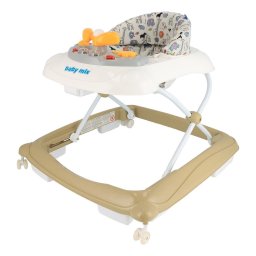 Premergator Baby Mix baby walker with steering wheel and silicone wheels cappucino