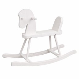Jucarii pentru miscare Wooden Rocking Horse for Children Baby Mix white