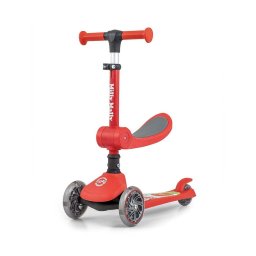 Jucarii pentru miscare FUZZY 3-Wheel Balance Scooter with Seat for Kids red