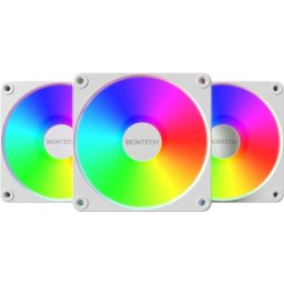 Kit Ventilatoare 3x GF120 V2 PWM ARGB LED 120 mm 3 bucati Alb