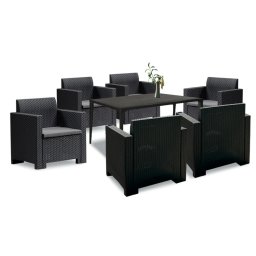 Set mobilier de grădină Nero III cu 6 locuri, grafit