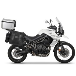 Set complet de genti laterale adventure SHAD TERRA TR40 si topcase din aluminiu SHAD TERRA 37L, incluzand kitul de montaj SHAD TRIUMPH Tiger 800