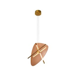Lustră suspendată cu cablu RELAX LED/15W/230V auriu/maro fumuriu