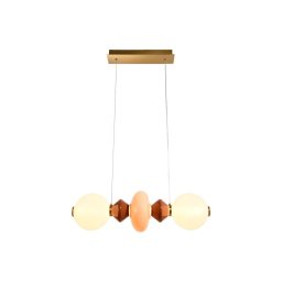 Lustră LED pe cablu FLORES LED/15W/230V, auriu/portocaliu/maro