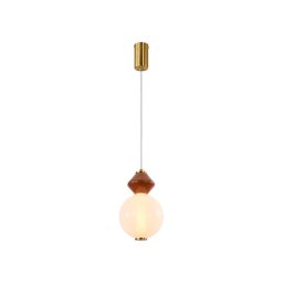 Lustră suspendată pe cablu FLORES LED/7W/230V, auriu/maro