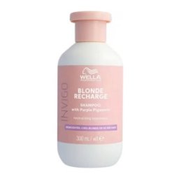 Sampon cu Pigment Violet Wella Recharge Pro Invigo Cool Blonde, Revitalizeaza si Protejeaza Culoarea Parului Blond, 300 ml