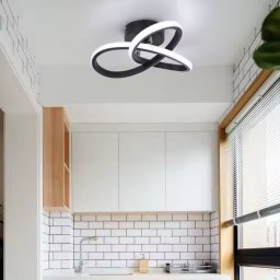 Lustra LED VERTEX Infinitum 13W, 3 tonuri de lumina, negru, design modern