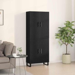 Bufet 2 pcs Stejar negru 69,5 x 34 x 180 cm GartenMobel Dekor