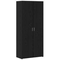 Bufet 2 pcs Stejar Negru 80 x 42 x 185 cm GartenMobel Dekor